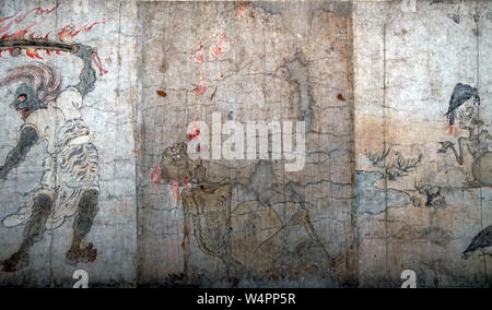 Gaki Zoshi (hungrige Geister Scrollen), Detail, Farbe auf Papier, Heian Periode, 12. Jahrhundert Stockfoto