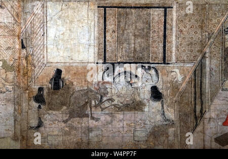 Gaki Zoshi (hungrige Geister Scrollen), Detail, Farbe auf Papier, Heian Periode, 12. Jahrhundert Stockfoto