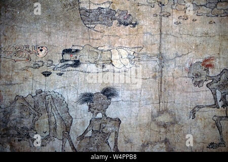 Gaki Zoshi (hungrige Geister Scrollen), Detail, Farbe auf Papier, Heian Periode, 12. Jahrhundert Stockfoto