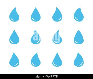 Der Vektor blue water drop Symbole Stock Vektor