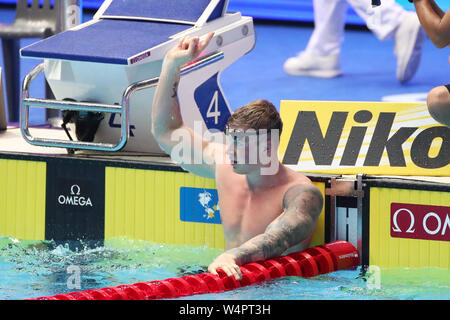 Gwangju, Südkorea. 24. Juli, 2019. Adam Torfigen (GBR) Schwimmen: 18 FINA Wm Gwangju 2019 Männer 50 m Brust Finale bei Nambu Internationale Aquatics Center in Gwangju, Südkorea. Credit: YUTAKA/LBA SPORT/Alamy leben Nachrichten Stockfoto