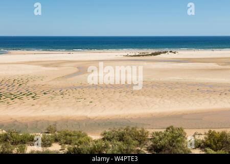 Die Lagune, den Naturpark Ria Formosa Park, Atlantikküste, Olhao, Algarve, Portugal Stockfoto