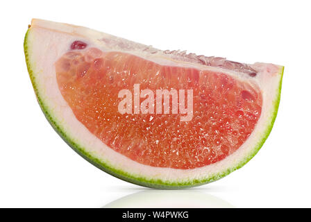 Pomelo oder grapefriut auf weißem Hintergrund Stockfoto