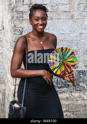 London, Großbritannien. 24. Juli, 2019. Remel London an der Eröffnung der Nacht der Friseur Chronik im Roundhouse in London Quelle: SOPA Images Limited/Alamy leben Nachrichten Stockfoto