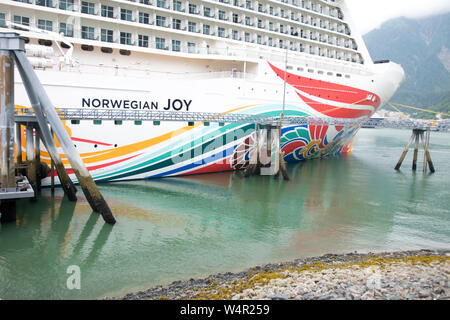 Norwegische Freude angedockt in Juneau, Alaska. Stockfoto