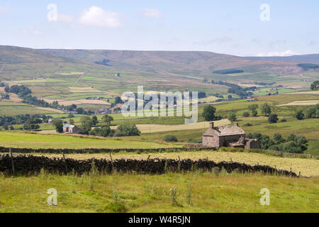 North Pennines Landschaft über Westgate, in gewohnt, Co Durham, England, Großbritannien Stockfoto