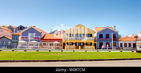 Aveiro, Costa Nova Strand, Portugal Stockfoto