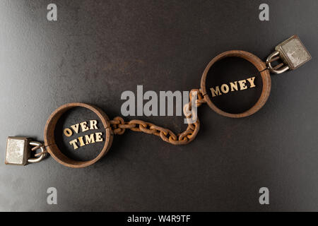 Keine Überstunden kein Geld Stockfoto