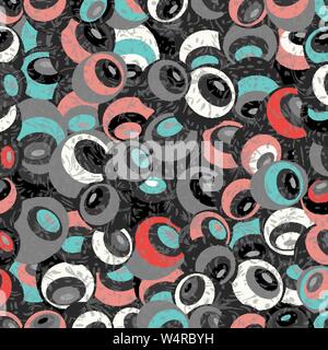 Farbige Kugeln mit grunge Effekt Hintergrund Vector Illustration Stock Vektor