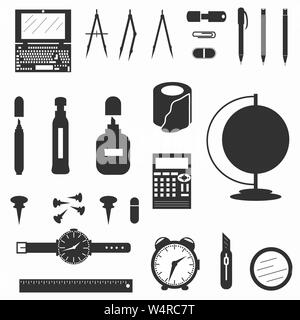 Bürobedarf Symbole Vector Illustration Stock Vektor
