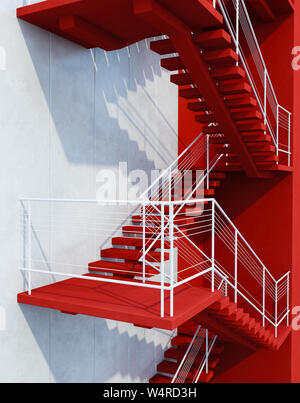 Treppe nach oben, 3d Rendering Stockfoto