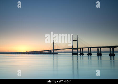 Severn Bridge, zweite Severn Crossing Bridge, die Verknüpfung von Wales und England Stockfoto