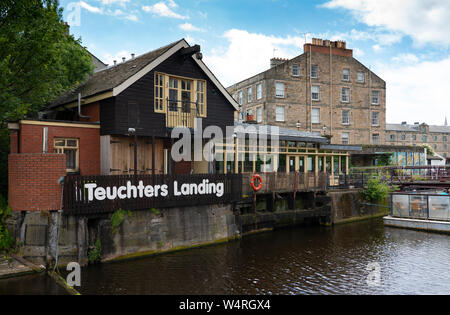 Die Außenseite des Teuchters Landung Pub in Leith, Schottland, Großbritannien Stockfoto