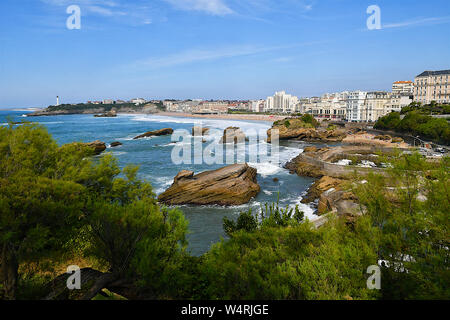 Stadtbild von Biarritz, Baskenland, Frankreich Stockfoto