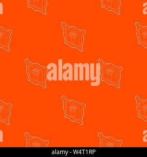 Bild mit Blumen in einer Vase Muster Vector Orange Stock Vektor