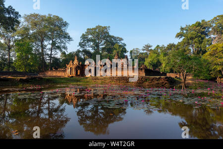 Angkor Wat bei Sonnenaufgang, Siem Reap, Kambodscha Stockfoto