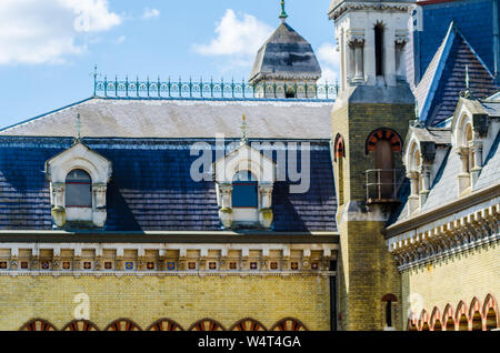 LONDON, Großbritannien - 21 Mai, 2019 Original Abbey Mills Pumpstation im Abbey Lane, London, ist die Kläranlage Pumpwerk, entworfen von Ingenieur Joseph Bazalg Stockfoto