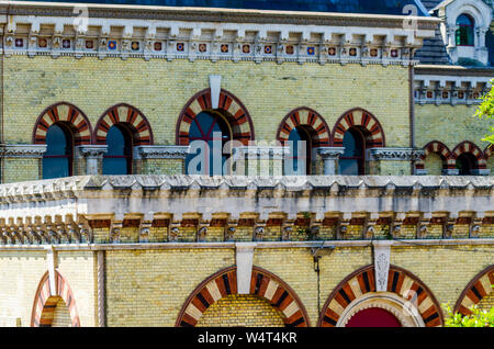 LONDON, Großbritannien - 21 Mai, 2019 Original Abbey Mills Pumpstation im Abbey Lane, London, ist die Kläranlage Pumpwerk, entworfen von Ingenieur Joseph Bazalg Stockfoto