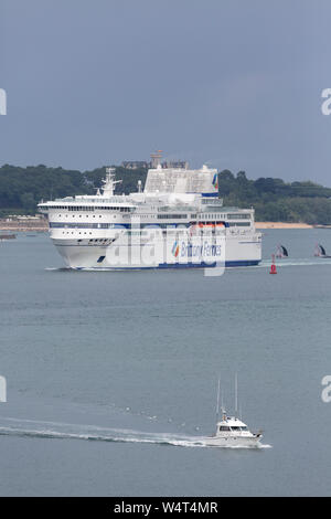 Pont-Aven kommt an Santander aus Plymouth. Stockfoto