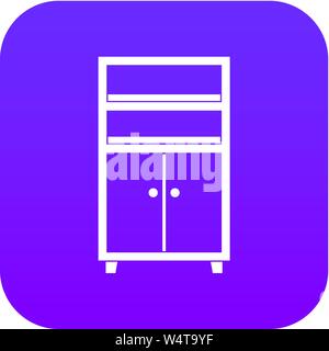 Holzgehäuse Symbol digital Purple Stock Vektor