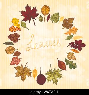 Herbstlaub Vektor Hintergrund Stock Vektor