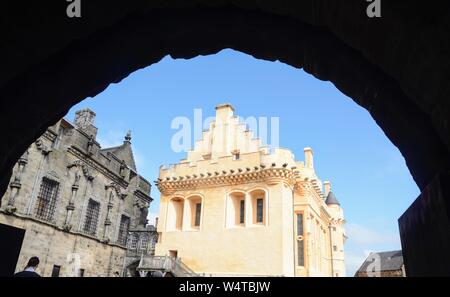 Stirling Castle, Großer Saal, der auch als Gelbes Gebäude bekannt. Stockfoto