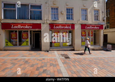 Ladbrokes betting Shop im Zentrum von Dumfries Schottland Großbritannien Stockfoto