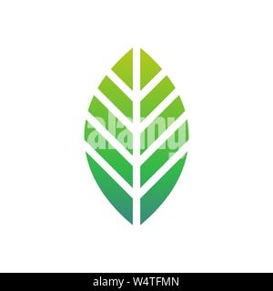 Blätter mit abstrakten Formen. Modernes Logo Design für Unternehmen zur Natur. Stock Vektor