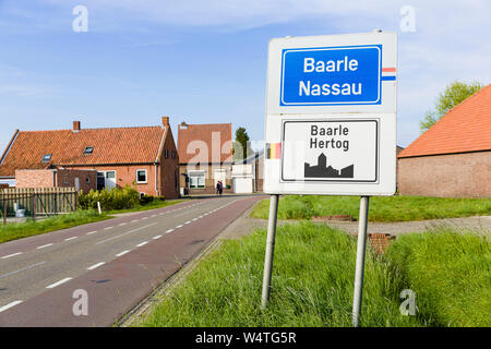 Ganz baarle-hertog oder Baerle-Duc, ein belgisch-niederländischen Dorf, ist eine Grenze und eine administrative Neugier. Ein Teil der belgischen Dorf ist in geschlossenen Stockfoto