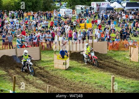 Bainbridge & District Motor Club jährliche Hill Climb Veranstaltung in Heidelsheim, North Yorkshire, UK. Stockfoto