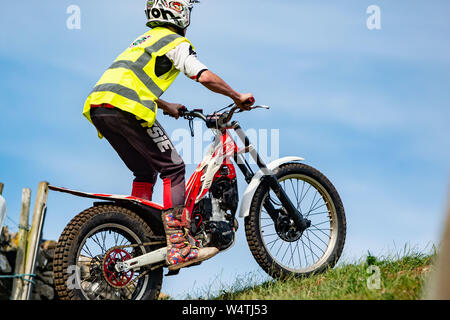 Bainbridge & District Motor Club jährliche Hill Climb Veranstaltung in Heidelsheim, North Yorkshire, UK. Stockfoto