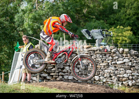 Bainbridge & District Motor Club jährliche Hill Climb Veranstaltung in Heidelsheim, North Yorkshire, UK. Stockfoto