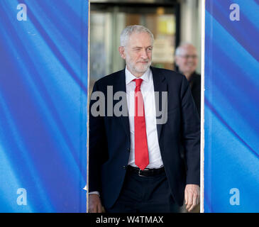 Belgien, Brüssel, am 21. März 2019: Jeremy Corbyn, Führer der Labour Party und Sir Keir Starmer die Teilnahme an der Europäischen Kommission über die Brexit Stockfoto
