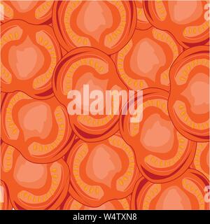 Vector Illustration der Hintergrund von rot Gemüse Tomate Stock Vektor