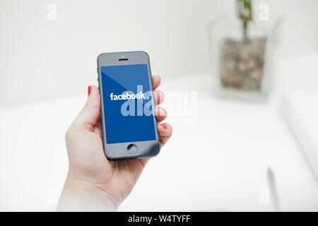 Prag, tschechische Republik - 18. MÄRZ 2015: Facebook ist ein Online Social Networking Service im Februar 2004 gegründet von Mark Zuckerberg mit seiner Hochschule Stockfoto
