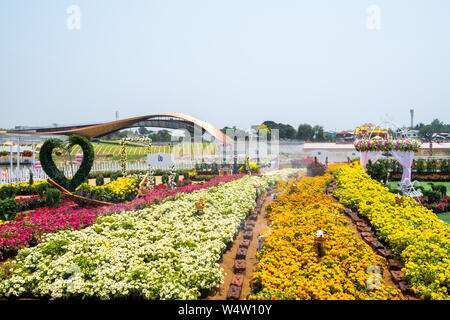Nakhon Sawan, Thailand - 12 April, 2019: Blick von Pasan, das Denkmal für die Herkunft der Fluss Chao Phraya Nakhon Sawan in Thailand. Dies ist t Stockfoto
