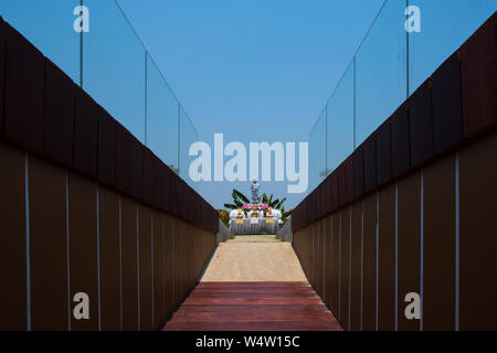 Nakhon Sawan, Thailand - 12 April, 2019: Blick von Pasan, das Denkmal für die Herkunft der Fluss Chao Phraya Nakhon Sawan in Thailand. Dies ist t Stockfoto