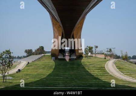 Nakhon Sawan, Thailand - 12 April, 2019: Blick von Pasan, das Denkmal für die Herkunft der Fluss Chao Phraya Nakhon Sawan in Thailand. Dies ist t Stockfoto