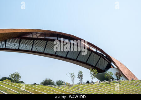 Nakhon Sawan, Thailand - 12 April, 2019: Blick von Pasan, das Denkmal für die Herkunft der Fluss Chao Phraya Nakhon Sawan in Thailand. Dies ist t Stockfoto