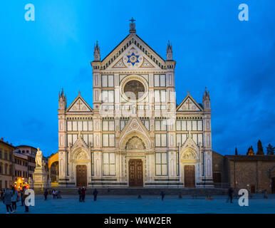 Florenz, Italien, 12. MAI 2019: die Basilika Santa Croce di Firenze Stockfoto