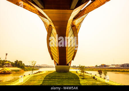 Nakhon Sawan, Thailand - 12 April, 2019: Blick von Pasan, das Denkmal für die Herkunft der Fluss Chao Phraya Nakhon Sawan in Thailand. Dies ist t Stockfoto