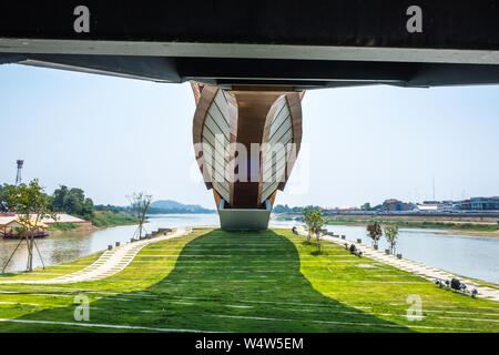 Nakhon Sawan, Thailand - 12 April, 2019: Blick von Pasan, das Denkmal für die Herkunft der Fluss Chao Phraya Nakhon Sawan in Thailand. Dies ist t Stockfoto