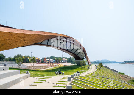 Nakhon Sawan, Thailand - 12 April, 2019: Blick von Pasan, das Denkmal für die Herkunft der Fluss Chao Phraya Nakhon Sawan in Thailand. Dies ist t Stockfoto
