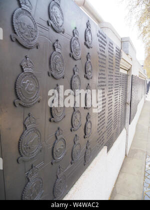 Die Schlacht um England Denkmal Skulptur, Victoria Embankment, Themse, erinnert an deren, die an der Schlacht von Großbritannien während des Zweiten Weltkriegs nahm Stockfoto