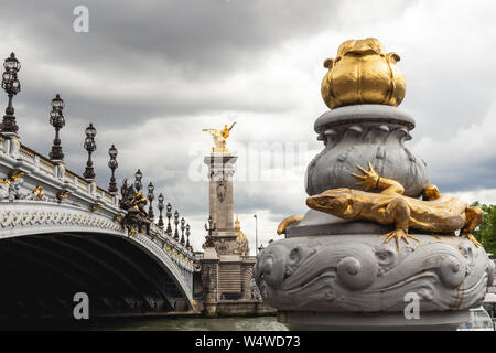 Brücke Alexander III - Paris Stockfoto