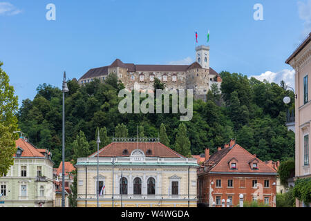 Die Burg von Ljubljana - Ljubljana, Slowenien Stockfoto