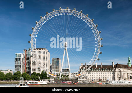 Juli 24, 2019 London Eye, London, UK Stockfoto