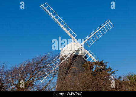 CLAYTON, East Sussex/UK - 3. Januar: Jack Windmühle im Winter in Clayton East Sussex am 3. Januar 2009 Stockfoto