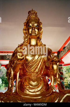 Gong Wu statue am chinesischen Gong Wu Schrein Tempel in Bangkok, Thailand in Südostasien im Fernen Osten. Göttin Stockfoto