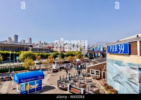 Pier 39 in San Francisco, Kalifornien Stockfoto